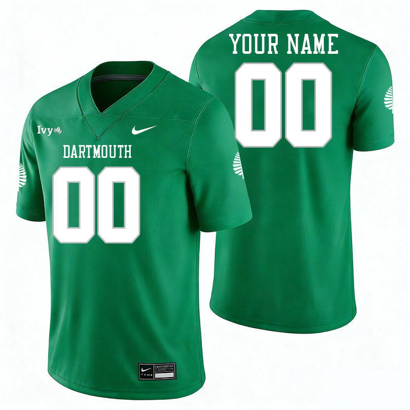 Custom Dartmouth Big Green Name And Number Football Jerseys Stitched-Green